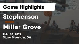 Stephenson  vs Miller Grove  Game Highlights - Feb. 10, 2023