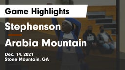 Stephenson  vs Arabia Mountain  Game Highlights - Dec. 14, 2021