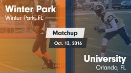 Matchup: Winter Park vs. University  2016