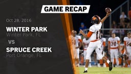 Recap: Winter Park  vs. Spruce Creek  2016