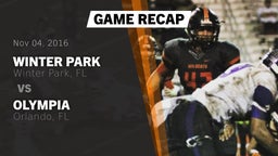 Recap: Winter Park  vs. Olympia  2016