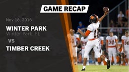 Recap: Winter Park  vs. Timber Creek 2016