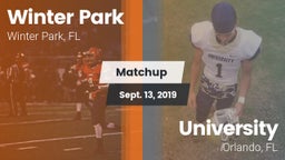 Matchup: Winter Park vs. University  2019