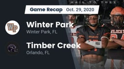 Recap: Winter Park  vs. Timber Creek  2020