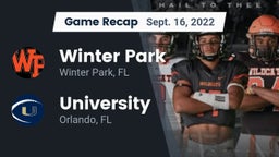 Recap: Winter Park  vs. University  2022
