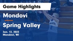 Mondovi  vs Spring Valley  Game Highlights - Jan. 12, 2023