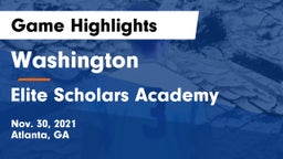Washington  vs Elite Scholars Academy  Game Highlights - Nov. 30, 2021