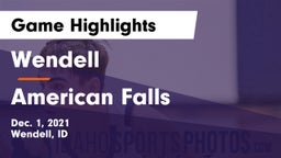 Wendell  vs American Falls  Game Highlights - Dec. 1, 2021