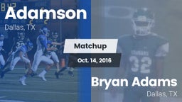 Matchup: Adamson vs. Bryan Adams  2016