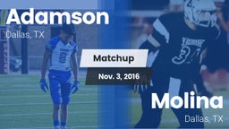 Matchup: Adamson vs. Molina  2016