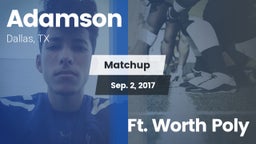 Matchup: Adamson vs. Ft. Worth Poly 2017