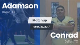 Matchup: Adamson vs. Conrad  2017