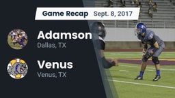 Recap: Adamson  vs. Venus  2017