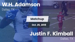 Matchup: Adamson vs. Justin F. Kimball  2018