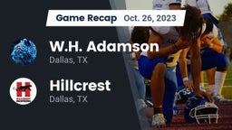 Recap: W.H. Adamson  vs. Hillcrest  2023