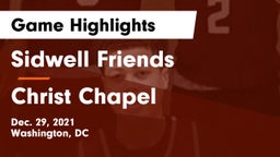 Sidwell Friends  vs Christ Chapel Game Highlights - Dec. 29, 2021