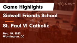 Sidwell Friends School vs St. Paul VI Catholic  Game Highlights - Dec. 10, 2023
