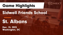 Sidwell Friends School vs St. Albans  Game Highlights - Dec. 15, 2023