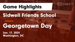 Sidwell Friends School vs Georgetown Day  Game Highlights - Jan. 17, 2024