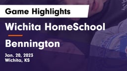 Wichita HomeSchool  vs Bennington  Game Highlights - Jan. 20, 2023