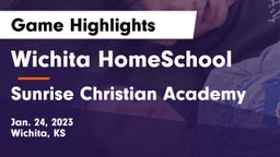 Wichita HomeSchool  vs Sunrise Christian Academy Game Highlights - Jan. 24, 2023