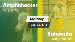 Matchup: Amphitheater vs. Sahuarita  2016