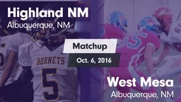 Matchup: Highland vs. West Mesa  2016