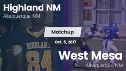 Matchup: Highland vs. West Mesa  2017
