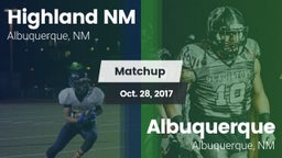 Matchup: Highland vs. Albuquerque  2017