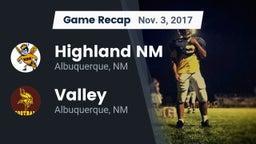 Recap: Highland  NM vs. Valley  2017