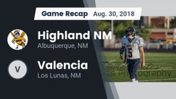 Recap: Highland  NM vs. Valencia  2018