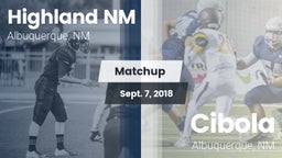Matchup: Highland vs. Cibola  2018