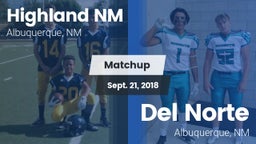 Matchup: Highland vs. Del Norte  2018