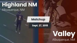 Matchup: Highland vs. Valley  2018