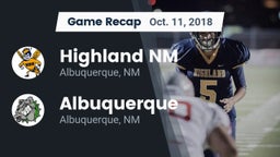 Recap: Highland  NM vs. Albuquerque  2018