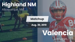 Matchup: Highland vs. Valencia  2019