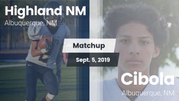 Matchup: Highland vs. Cibola  2019