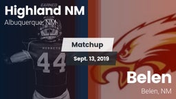 Matchup: Highland vs. Belen  2019