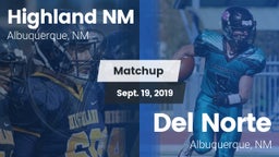 Matchup: Highland vs. Del Norte  2019