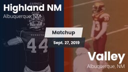 Matchup: Highland vs. Valley  2019
