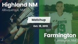 Matchup: Highland vs. Farmington  2019
