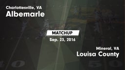 Matchup: Albemarle vs. Louisa County  2016
