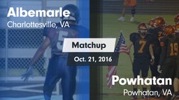 Matchup: Albemarle vs. Powhatan  2016
