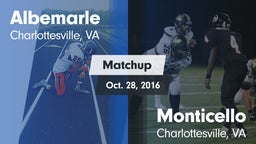 Matchup: Albemarle vs. Monticello  2016
