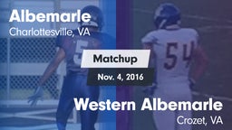Matchup: Albemarle vs. Western Albemarle  2016