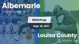 Matchup: Albemarle vs. Louisa County  2017