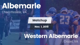 Matchup: Albemarle vs. Western Albemarle  2018