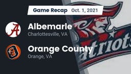Recap: Albemarle  vs. Orange County  2021