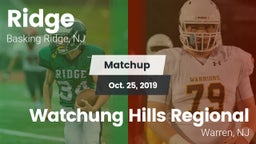 Matchup: Ridge vs. Watchung Hills Regional  2019