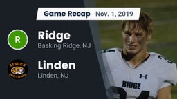 Recap: Ridge  vs. Linden  2019